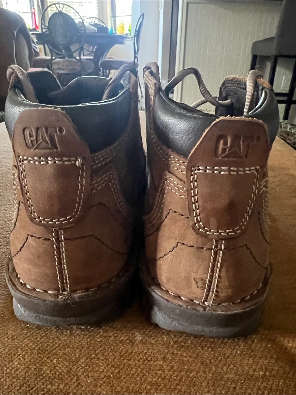Caterpillar Men's Brown Leather Lace-Up Casual Boots